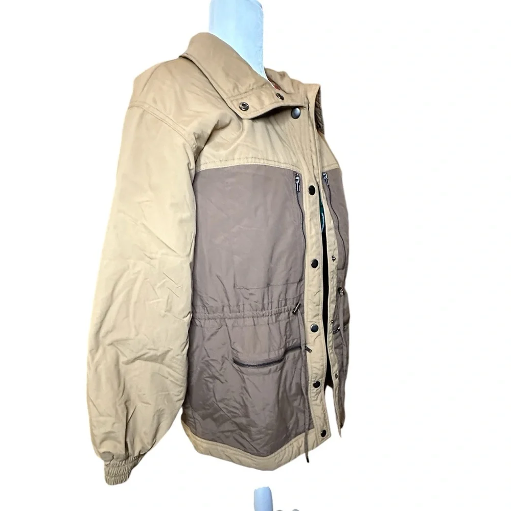 Future Collective Jacket Womens M Two Toned‎ Green Quilted Puffer Streetwear Y2K